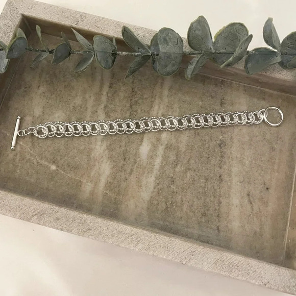 925 Sterling Silver Chunky Chain Link Bracelet Silver Large Link Bracelet - Picture 4 of 6